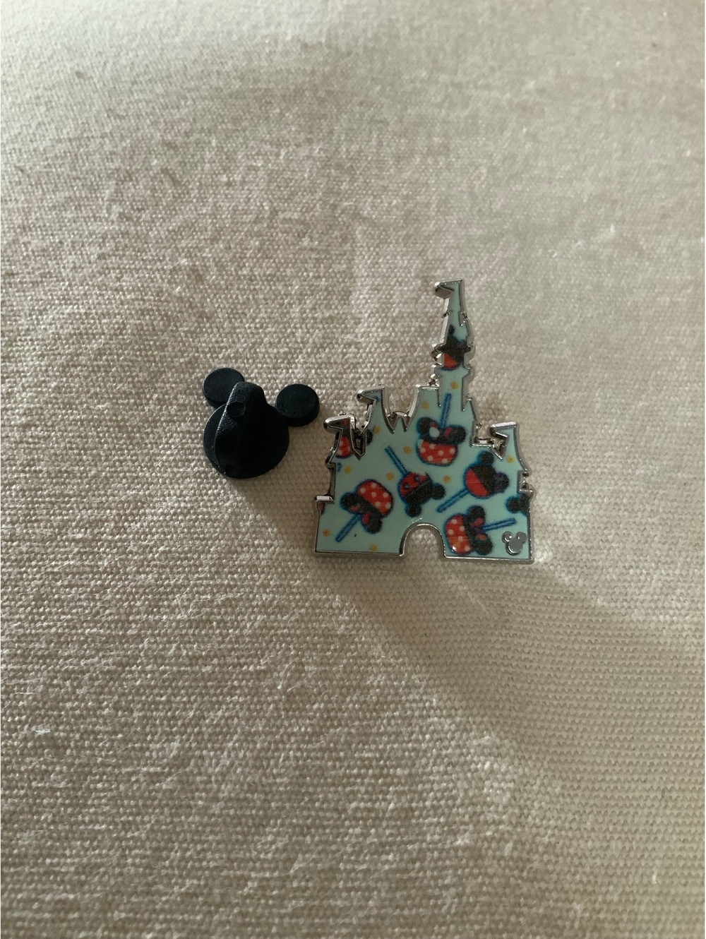 Mickey & Minnie Candy Apples Cinderella Castle Disney Pin